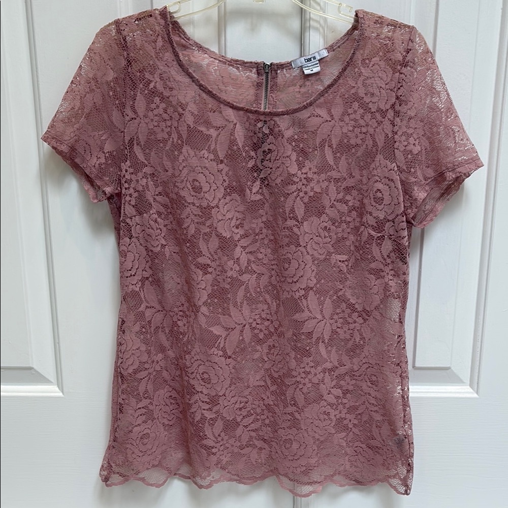 Bar III Blush Lace Blouse